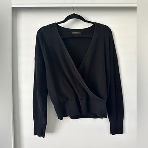 Banana Republic Factory Sweater Women’s Ribbed Knit Faux Wrap